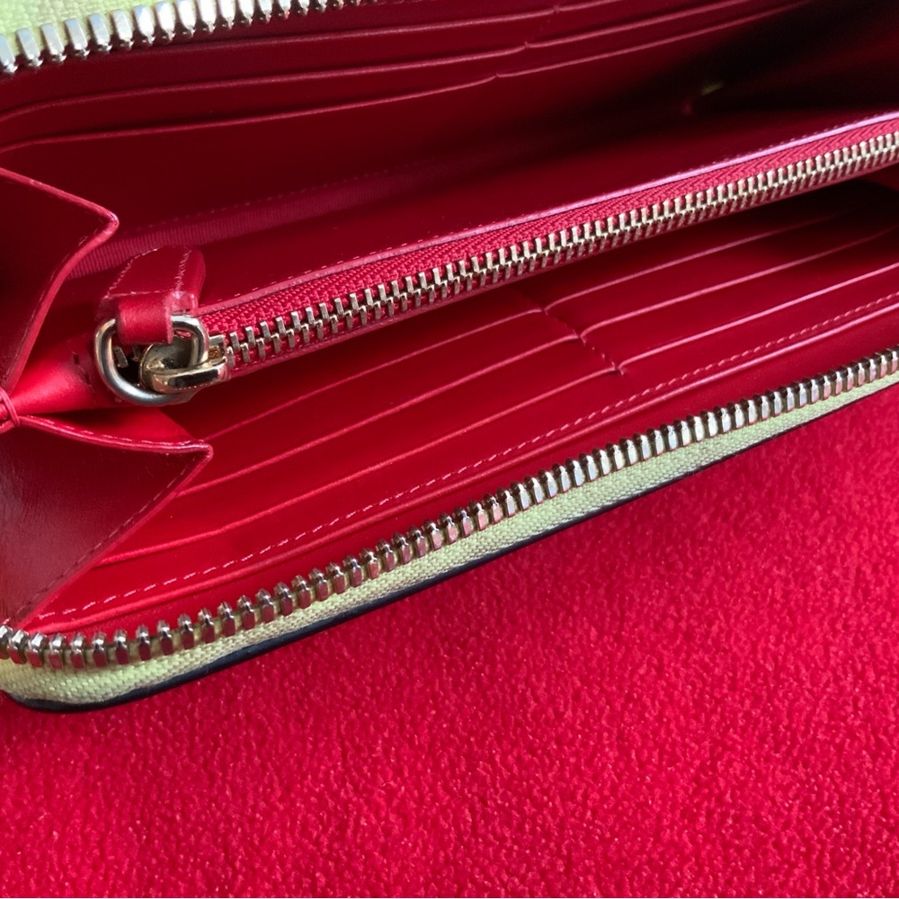Christian Louboutin Panettone Neon Zip Around Studded Clutch Fashion Wallet - Picture 13 of 16